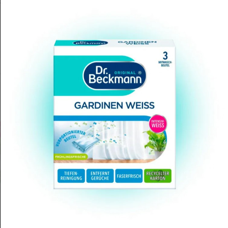 Отбеливатель для штор и гардин Dr. Beckmann Gardinen Weiss 3x40гр 
